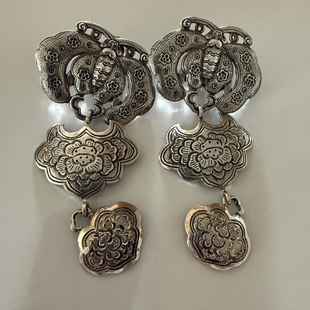 Stephen Dweck Ornate Silver Earrings